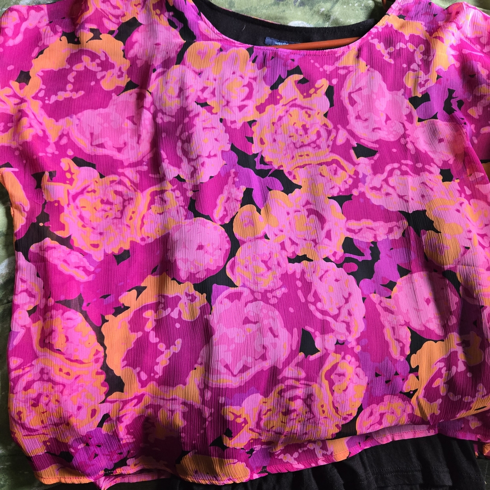 Westbound Pink and Orange Floral Top